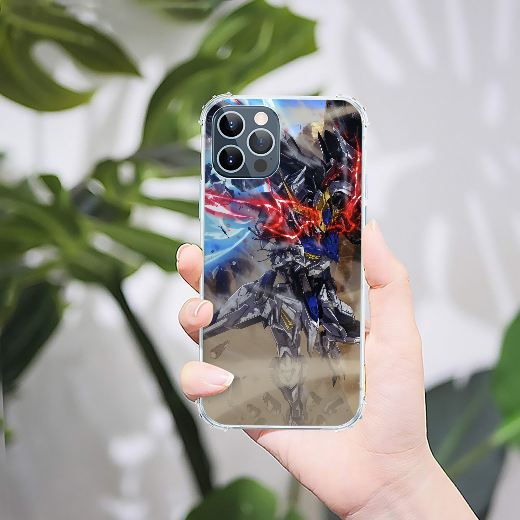 （画像用） 機動戦士ガンダム Mobile Suit Gundam 【iPhone 12シリーズ対応】透明スマホケース（クリアソフトケース）